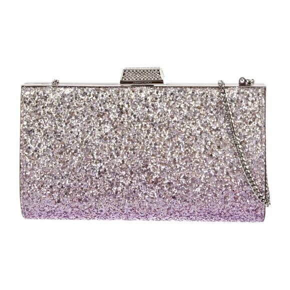 Jimmy Choo Zahra clutch bag with chain - Picture 1 of 7